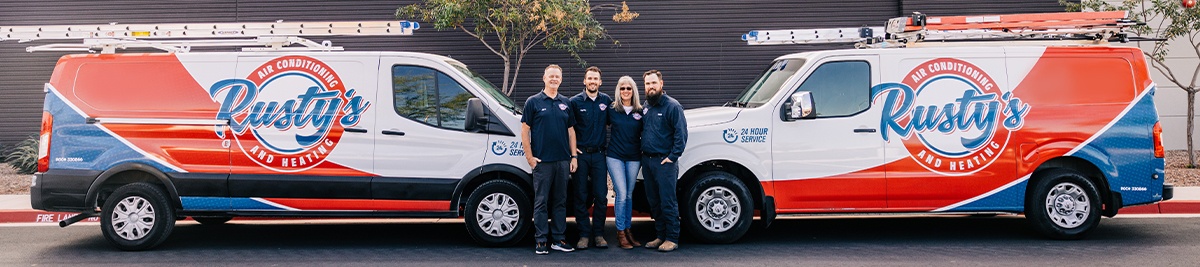 Rusty's Team with Service Vans